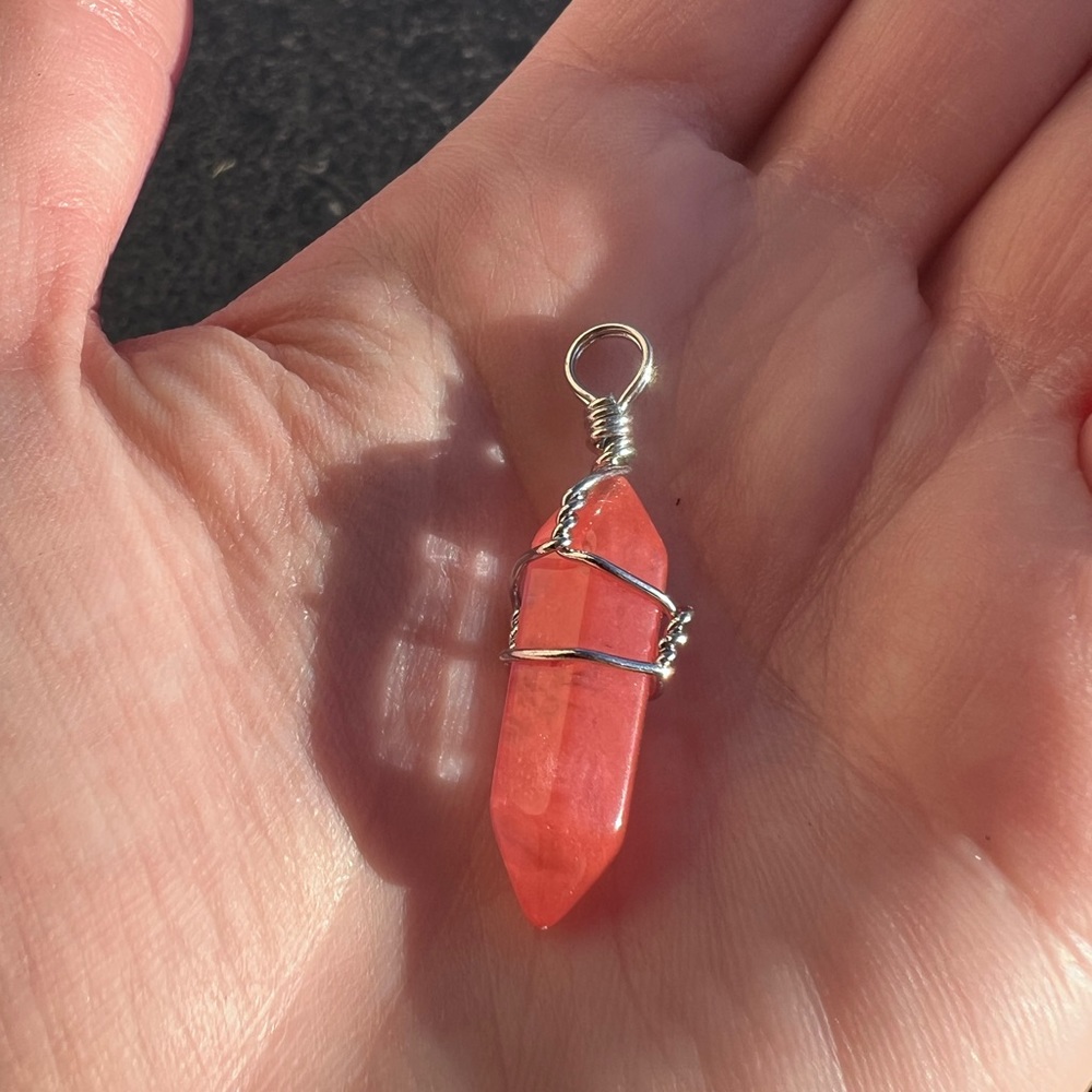 Handmade Cherry Quartz Pendant